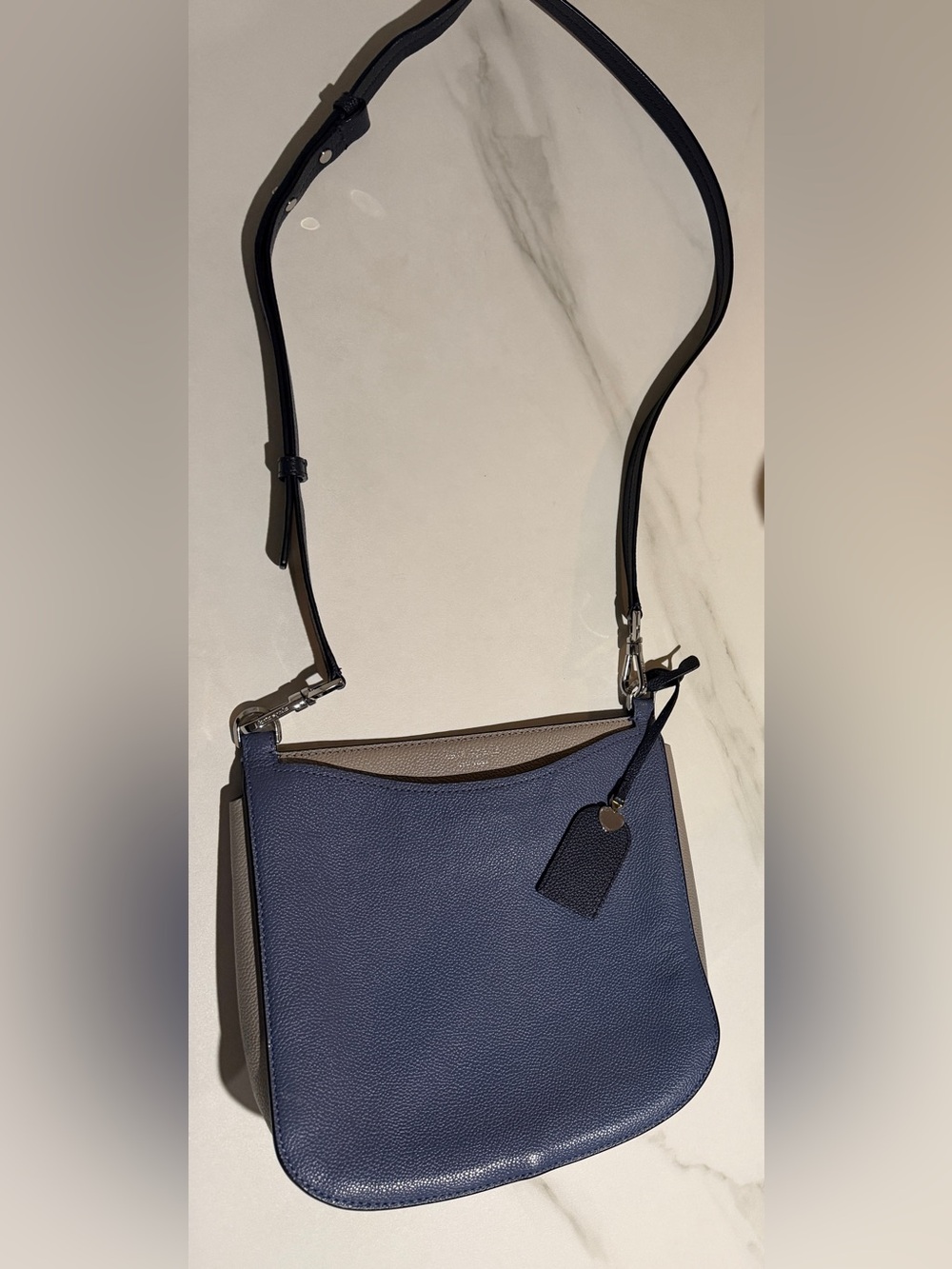 kate spade blue and gray leather crossbody bag - Picture 4 of 7